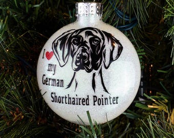 I Love My German Shorthaired Pointer Ornament