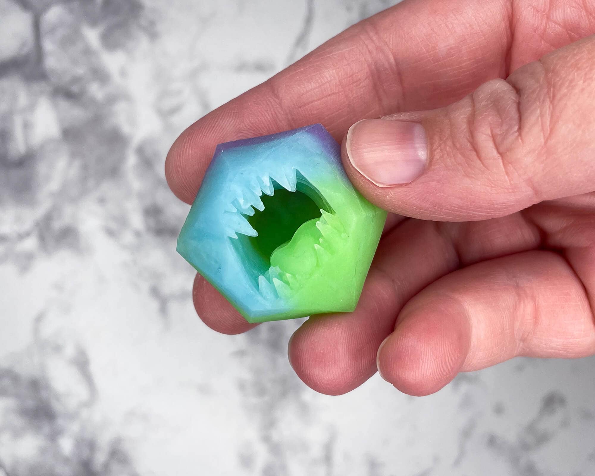 Silicone Squishy MEDIUM D20 Mimic Die - Squeeze and Play Toy for Relaxation and Fun