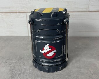 Hand Painted Ghostbusters Lantern: Themed Room Decor