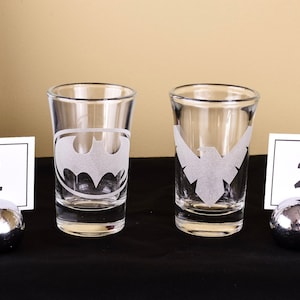DC Comics Etched Shot Glass