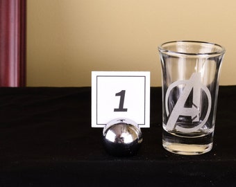 Avengers Etched Shot Glass