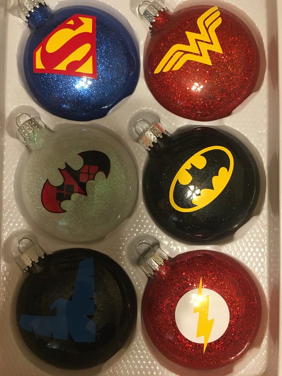 DC Superhero Christmas Ornaments Etsy