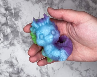 Silicone Swirl Dragon Squishy – Stress Relief Toy