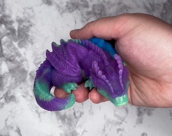 Silicone Sleeping Dragon Squishy: Stress Relief Toy