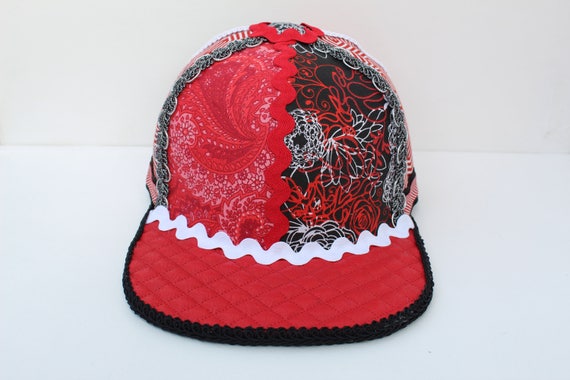 Handmade Snapback Hat One of a Kind Hat 