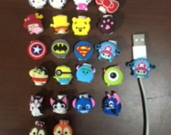 20 for 5 DOLLARS!! * Spring SALE * Cartoon Cable Cord Protectors * Solid Colors Available Too *