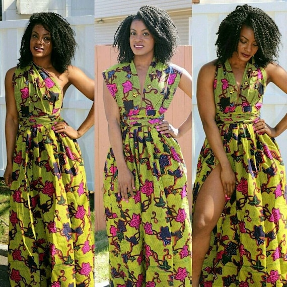 african print infinity dress
