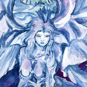 Hydaelyn  FFXIV Fan Art Poster landscape poster Endwalker fan art hades fanart from Shadowbringers fan art New Endwalker print hydaelyn her