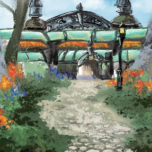 Old Gridania Fan Art Poster FFXIV print fan art fanart Final Fantasy 14 from Shadowbringers Endwalker Fan art Poster Market FFXIV Endwalker