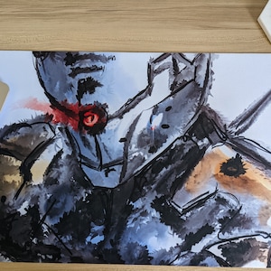 Gray Fox TCG rubber mat or oversized mouse pad Metal Gear Solid Playmat MGS TCG Playmat Frank Jaeger cool playmat card Cyborg Ninja playmat
