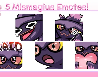 Leuke emotes voor Twitch Mismagius Pokemon-emotes statische emotes klaar om te uploaden emotes onenigheid