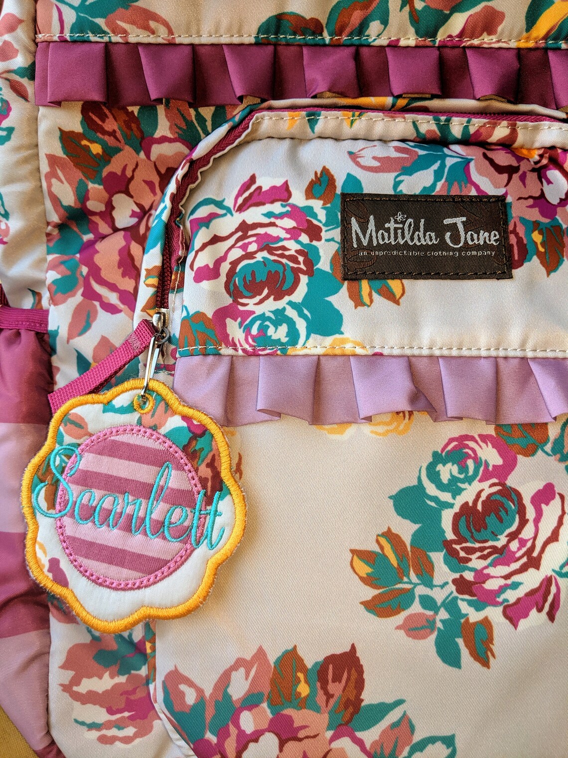 Matilda Jane Moments With You Two Fabric Personalized Backpack Etsy