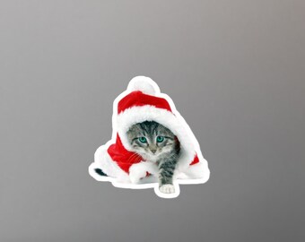 Personalisierter Haustier Fotoaufkleber, Kiss-Cut Vinyl Aufkleber, Weihnachtsgeschenk