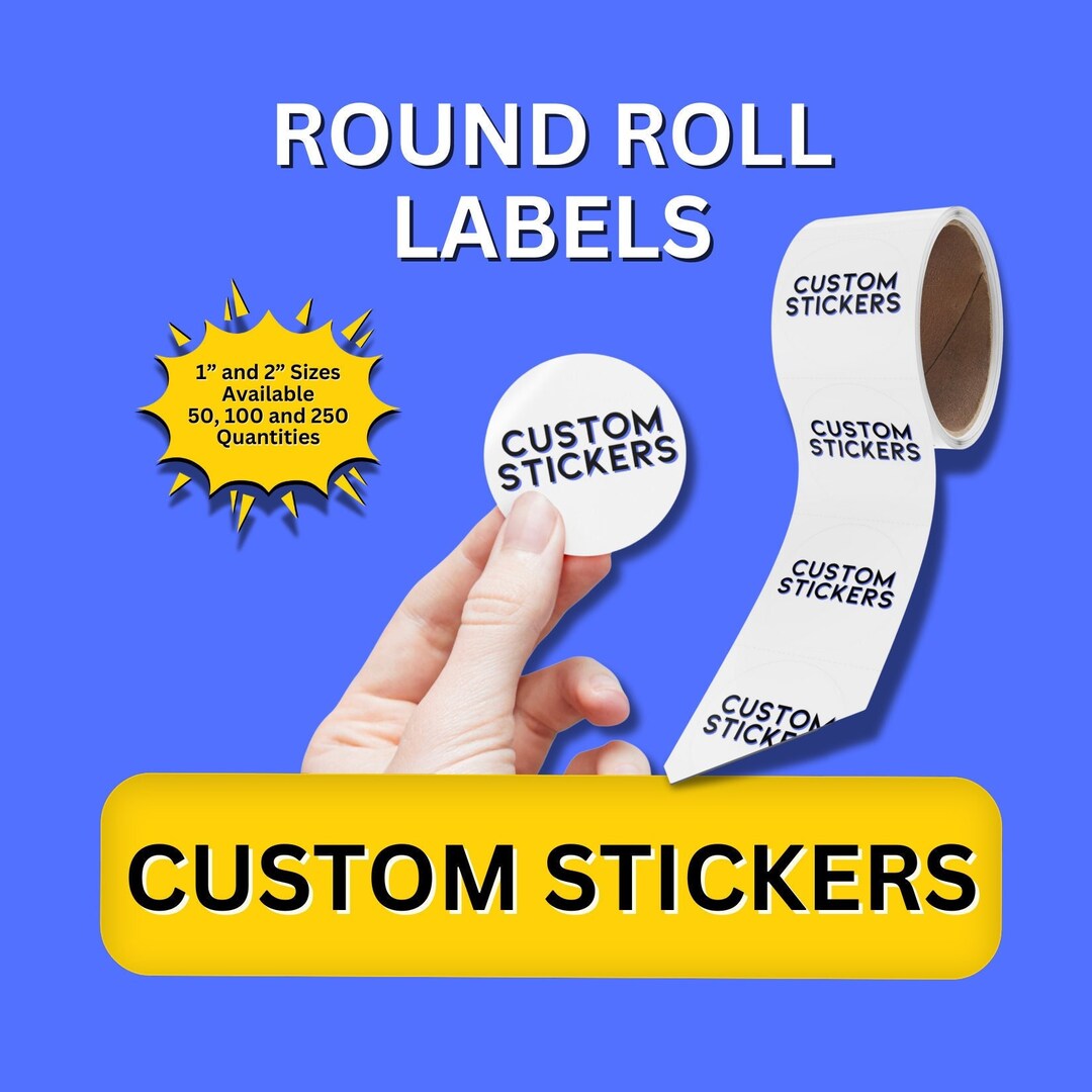 Personalized Logo Stickers, Glossy BOPP Labels on Rolls, Thank You ...