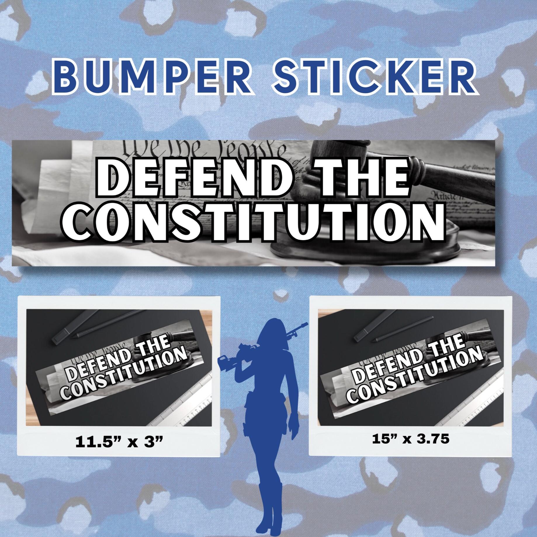 Defend the Constitution Bumper Sticker | Patriotic Political Decal - Etsy