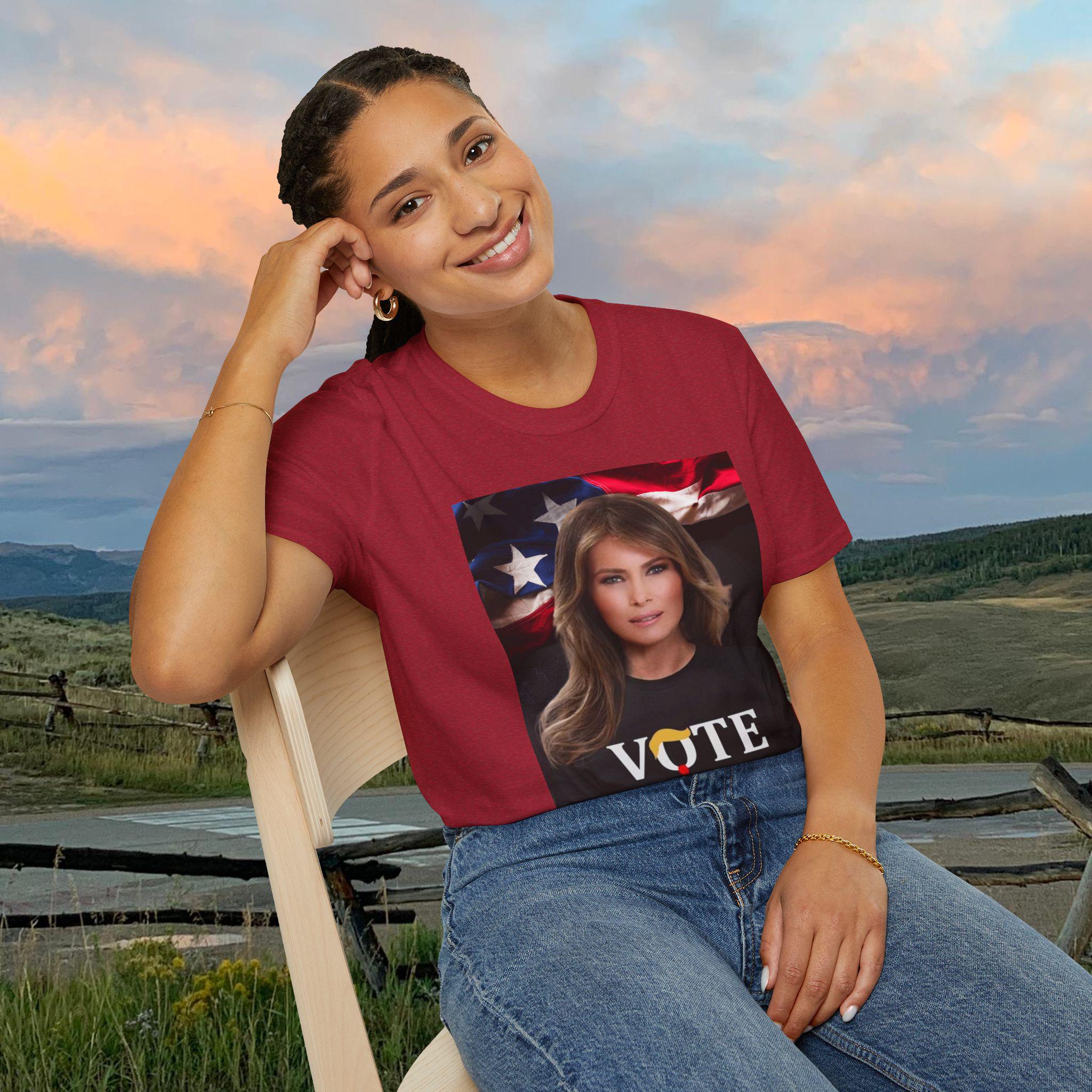 T-shirt Humoristique Melania Trump Ikea Lampadaire - Anti-Trump, Coton, Manches Courtes, Neuf