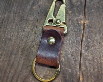 Lever Clip Tactical Horween Leather Key Chain
