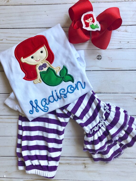 Mermaid shirt - mermaid birthday shirt - girls birthday outfit - girls mermaid shirt - mermaid outfit - princess shirt - princess outfit Il_570xn