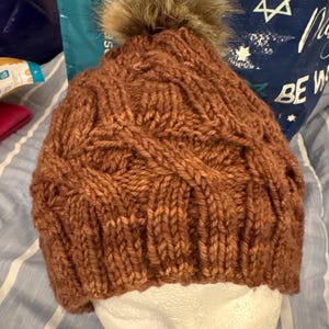 Cable Pom Pom Hat