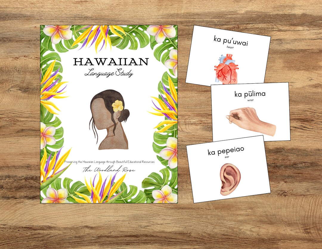 Hawaiian 'anatomy' Flashcards Hawaiian Language Etsy