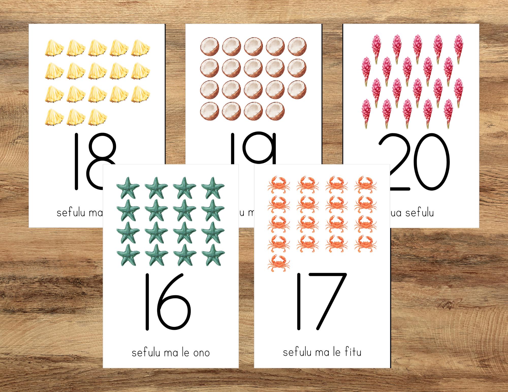 Samoan Numbers Counting in Samoan, Gagana Samoa, Samoan Number Flashcards, Learn ...