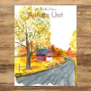 Estudio de unidad de otoño, Unidad de otoño, Unidad de Acción de Gracias, Paquete de actividades de otoño, Unidad temática de otoño, Estudio de poesía y arte, Montessori, Charlotte Mason