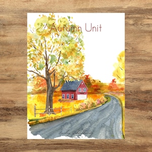 Autumn Unit Study, Fall Unit, Thanksgiving Unit, Fall Activity Pack, Fall Themed Unit, Poetry and Art Study, Montessori, Charlotte Mason