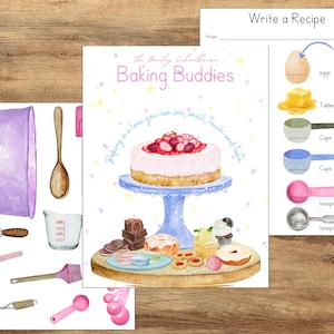 Baking Buddies Notebook, Kids Baking Unit, Baking Themed Activity, Learn to Bake, Fun with Baking, Kids Recipe Book, Morning Binder