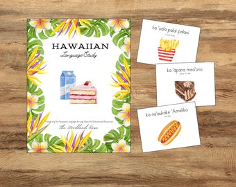 Hawaiian 'Food and Drink' Flashcards, Learn Hawaiian, Hawaiian Language Resources, Hawaiian Education, Hawaiian Vocabulary Worksheets