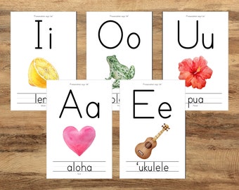 Hawaiian Language Alphabet Flashcards, Olelo Hawaii, Learn Hawaiian, Hawaiian Language Resources, Hawaiian Education, Hawaiian Printables