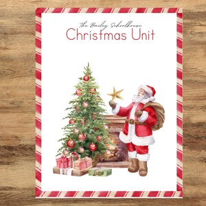 Christmas Unit, Christmas Activity Pack, 3-Part Cards, Christmas Scavenger Hunt, Count and Clip Cards, Poetry and Art Study, Charlotte Mason
