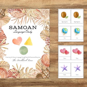 Samoan Shapes, Gagana Samoa, Samoan 3-Part Cards, Samoan Language Resource, Learn Samoan, Samoan Vocabulary Words, Samoan Flashcards
