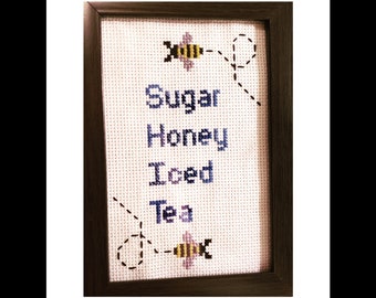 Sugar Honey Iced Tea PDF Cross Stitch Pattern