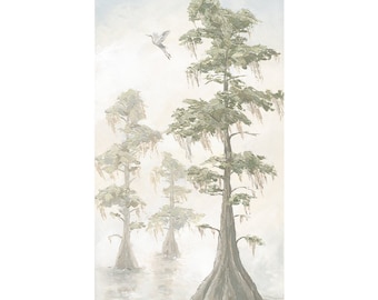 Louisiana Bayou Art Print | Southern Cypress Tree Landscape
