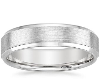 14 K Gold 5.5 mm Beveled Edge Wedding Band