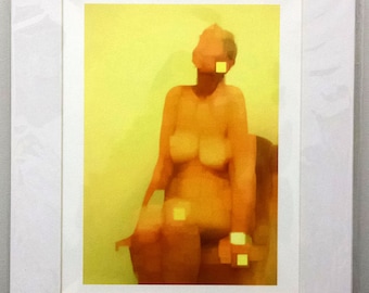 Fine Art Print on Paper - Seated Nude