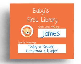 Safari Baby Shower Book Plate - Baby shower book request, Safari Nursery, Book for Baby Shower