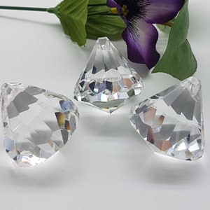 Clear Crystal Diamond Ball Suncatcher Spheres,  20mm 30mm 40mm for making suncatchers, chandelier repair prisms, rainbow sun catcher
