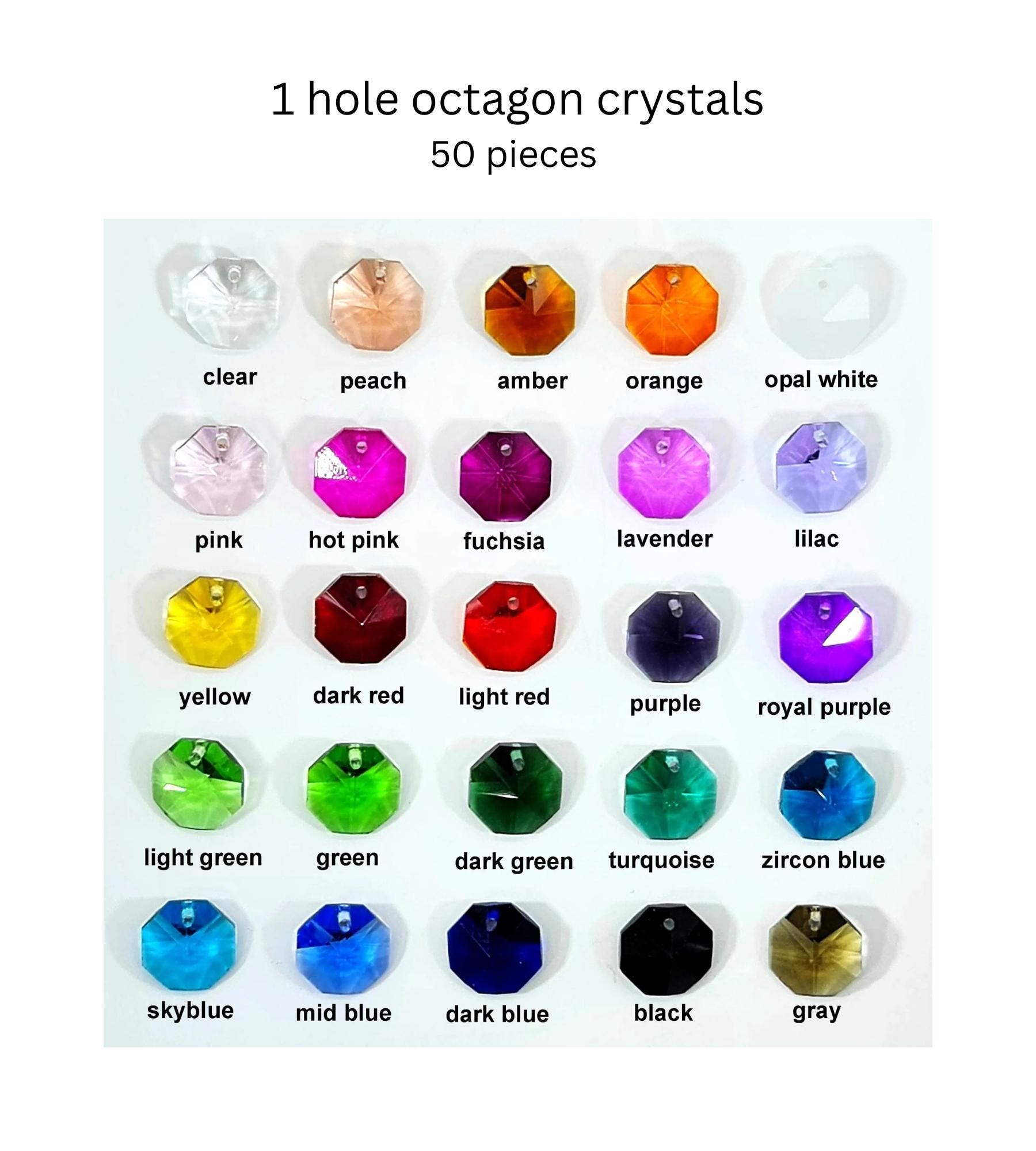 14mm 1000pcs/2000pcs Crystal Glass Octagon Beads In Mixed - Foto 8