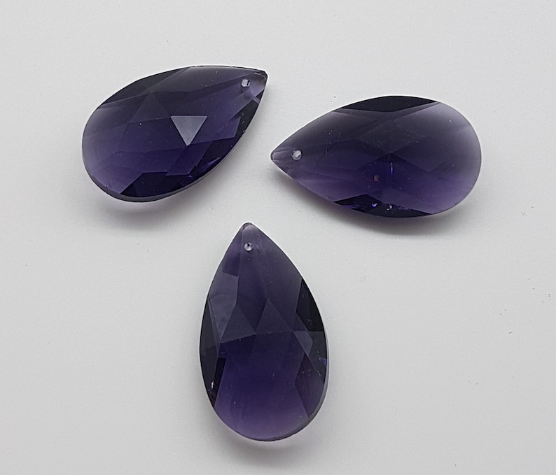 38mm crystal teardrop almond shaped pendants for DIY sun catchers, chandelier repairs rainbow prisms for crystal suncatcher craft supplies. image 8