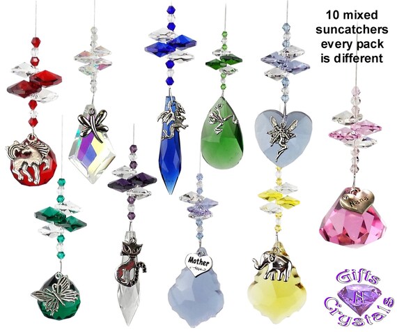 8 Rainbow AB Multi Coloured Guardian Angel Fairy CHARMS Jewellery Wholesale