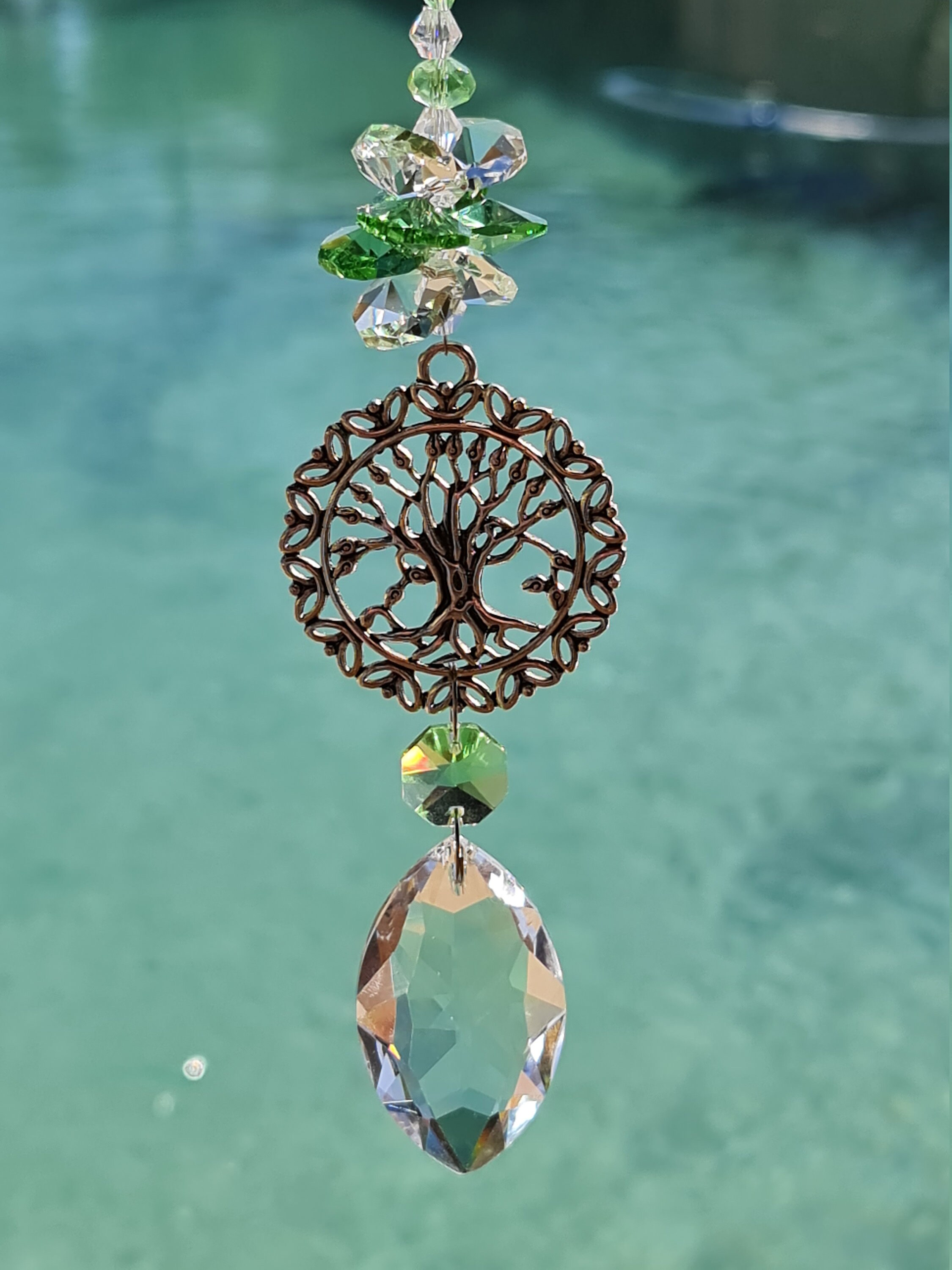 Tree of Life crystal suncatcher gift handmade in Australia Etsy