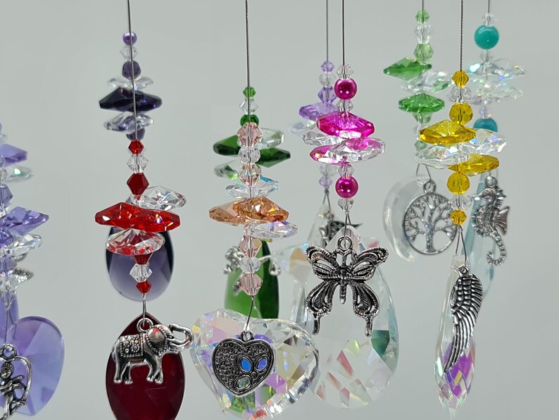 10 Mixed Crystal Suncatchers Suncatcher Charms Random Ass Etsy Australia
