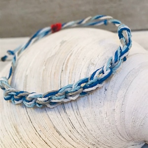 Diabetes Awareness Adjustable Waterproof Bracelet with Red Slding Knot, Diabetes type one and two Awareness Jewelry