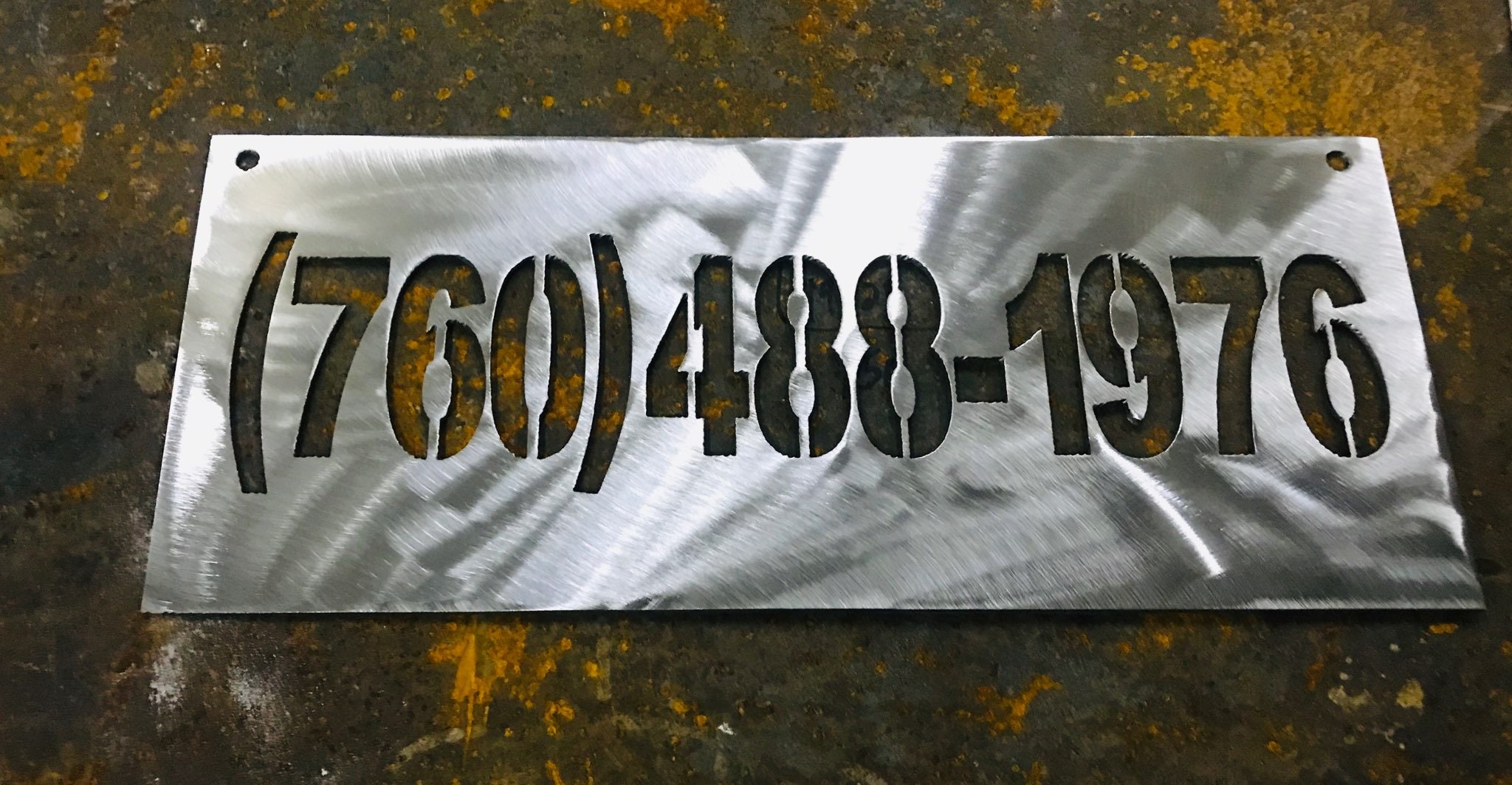 Custom Phone Number Sign Free Shipping Etsy