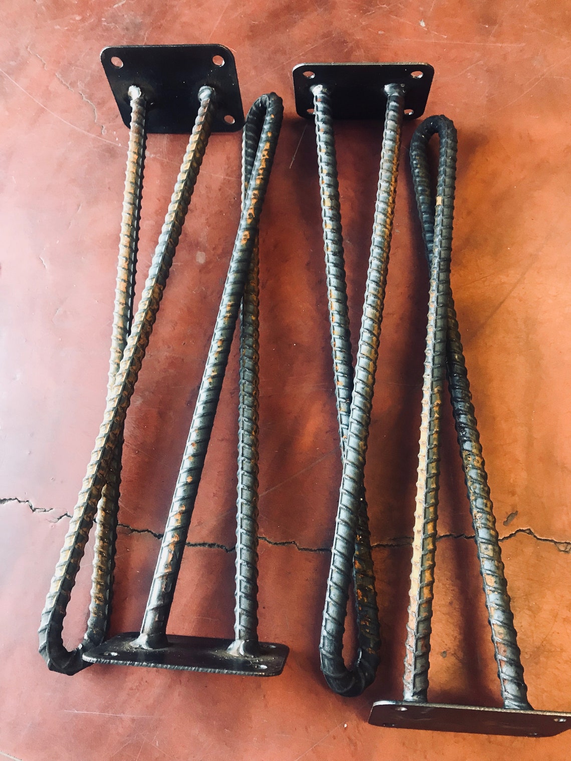 Rebar Twist Hairpin Legs Set of 4 Free Shipping Etsy