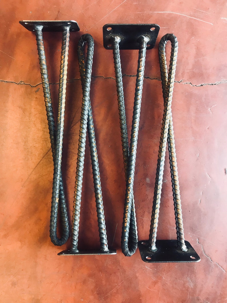 Rebar Twist Hairpin Legs Set of 4 Free Shipping Etsy