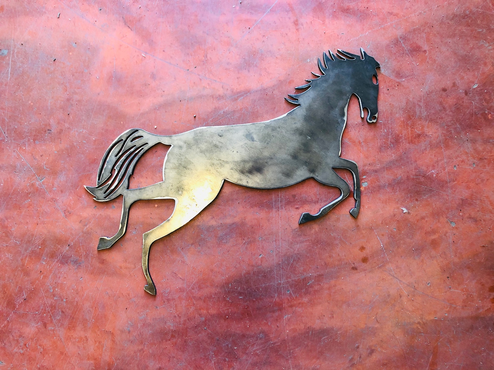Metal Horse Plaque Free Shipping Etsy