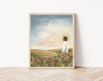 Christian Art, Easter art, Jesus Christ Artwork, Easter Painting, Jesus' Resurrection Art, Easter Wall Decor, Easter, Holy Week Art,