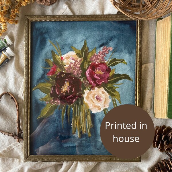 Moody Floral Art Etsy